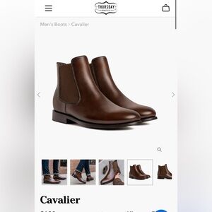 Mens Thursday Boots Rich Mahogany Cavalier Brown Leather US M 9.5